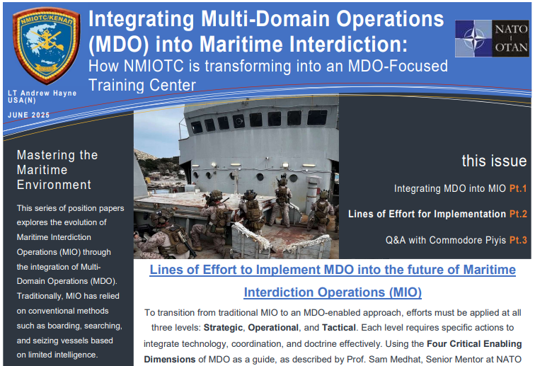 Integrating Multi-Domain Operations (MDO) into Maritime Interdiction: Part 2 online
